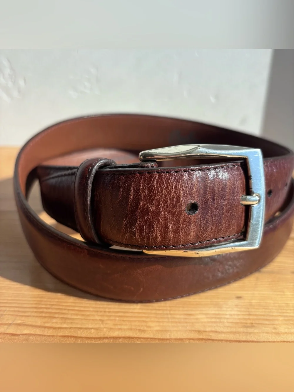 Brighton Leather Dress Belt Mens Brown USA Classic Western Everyday Dad Sz 40